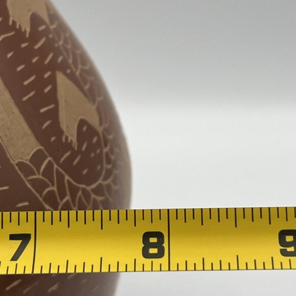 Mata Ortiz Mexican Large Vase Red Pottery Artist Signed Marisela Torres Lizards - Picture 8 of 8